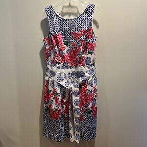 NWT Talbots Sleeveless Dress With Belt Strap, 8P